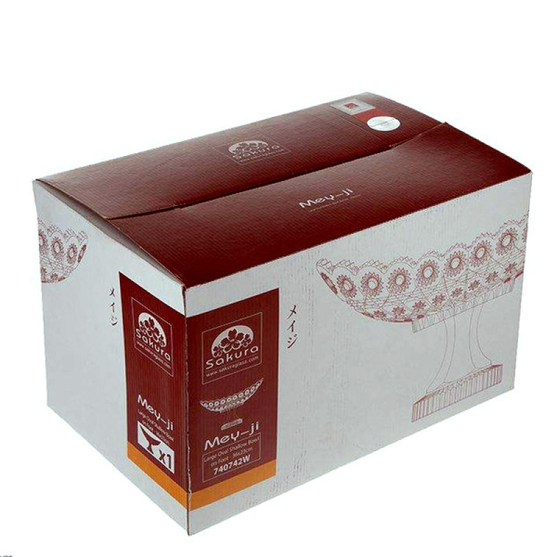 میوه‌خوری ساکورا سری می‌جی مدل S09672402W، بلور کریستال پایه‌دار، مناسب پذیرایی، قابل شستشو با دست و ماشین ظرفشویی