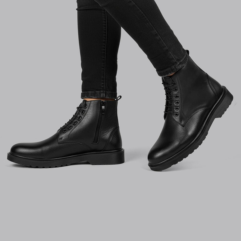 نیم بوت مردانه چرم عطارد مدل چرم طبیعی کد SH25