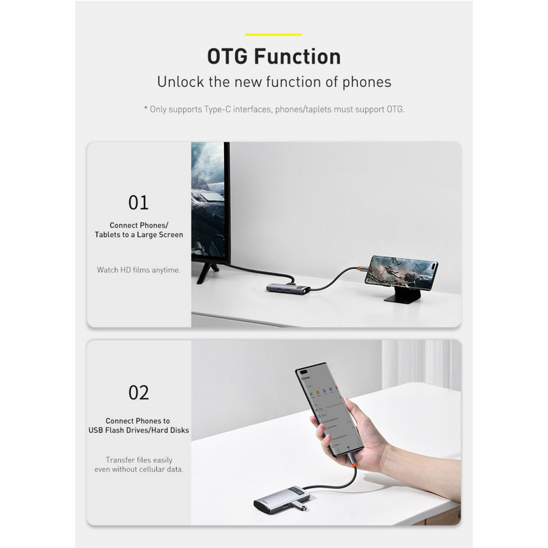 هاب 4 پورت USB-C باسئوس مدل Metal Gleam Series