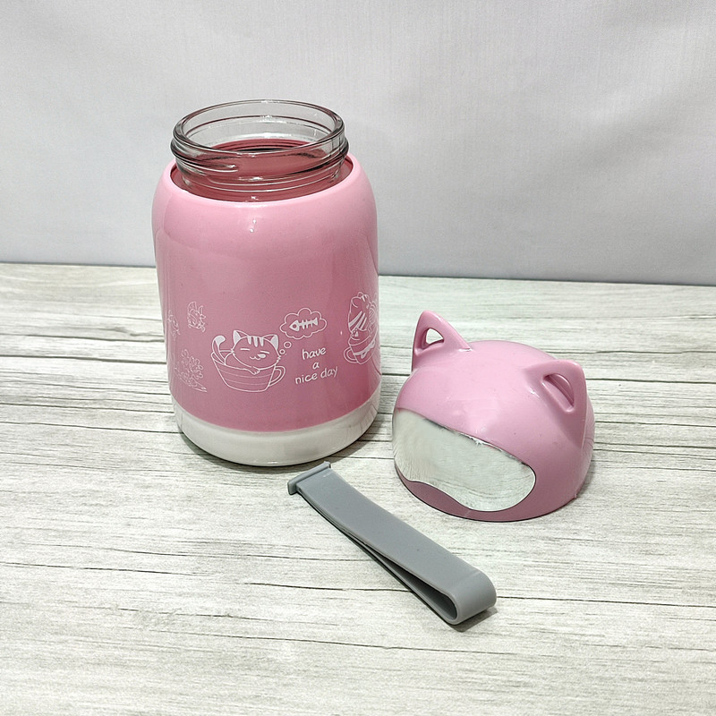 فلاسک کودک مدل گربه کد 123 گنجایش 0.5 لیتر