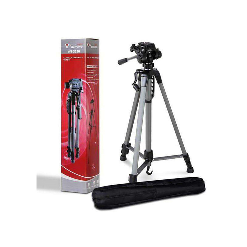 سه پایه دوربین ویفنگ مدل WT3520 به همراه گیره نگهدارنده موبایل