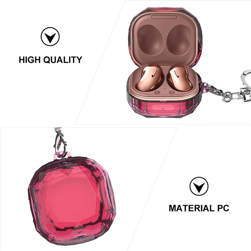 کاور والکری مدل Crystal Diamond مناسب برای کیس بی سیم هدفون سامسونگ Galaxy Buds Live  Buds Pro  Buds 2  Buds 2 Pro  Buds FE به همراه گیره