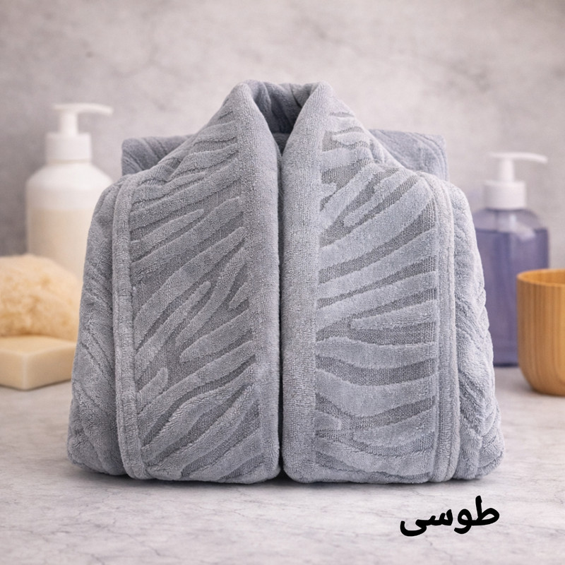 حوله پالتویی آقای کاریزما مدل موج سایز 125 سانتی متر مناسب محدوده قد 160 الی 185 سانتی متر