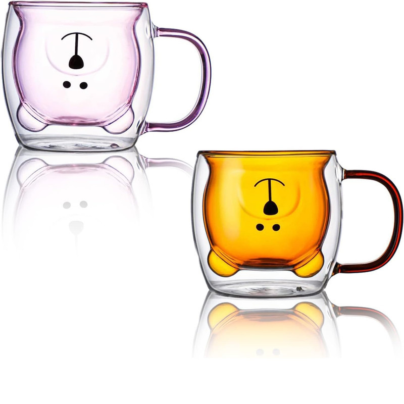 لیوان مدل دو جداره طرح خرس کد 1369n 100