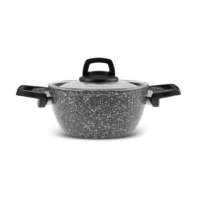 سرویس قابلمه وتابه بیوگرانیتی 9 پارچه کاراجا مدل Biogranit Grey Stone