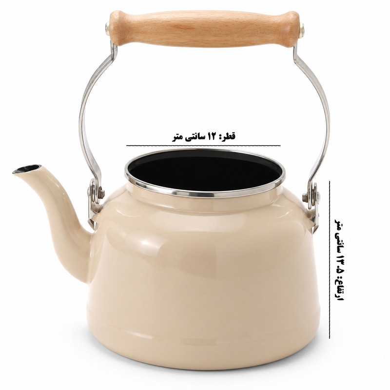 ست کتری و قوری آلِو مدل Toprak-75 گنجایش کتری 2.5 لیتر گنجایش قوری 1 لیتر