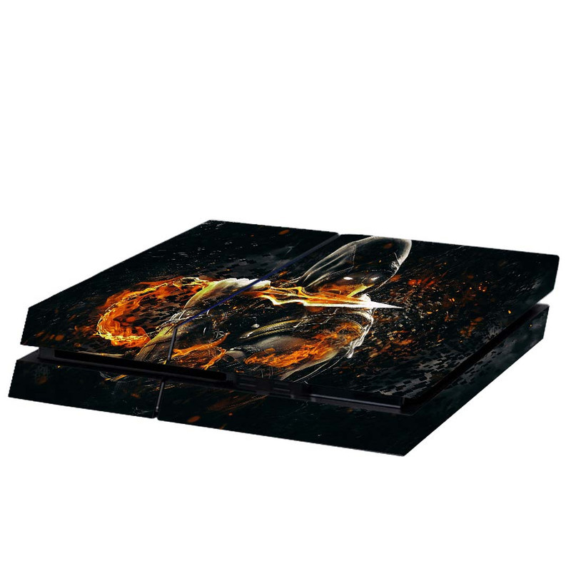 برچسب پلی استیشن ۴ مدل ps4 fat طرح scorpion mortal kombat کد PS-1038
