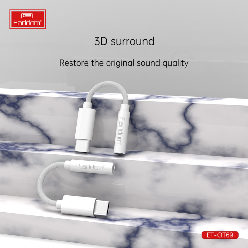مبدل USB-C به جک AUX ارلدام مدل ET-OT69