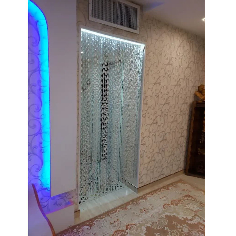 پرده آریا کریستال مدل طاووس سایز 100x200 سانتی متر