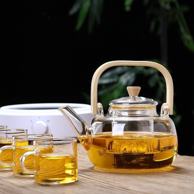 قوری مدل ویداستی دسته بامبو کد 1369n 800cc