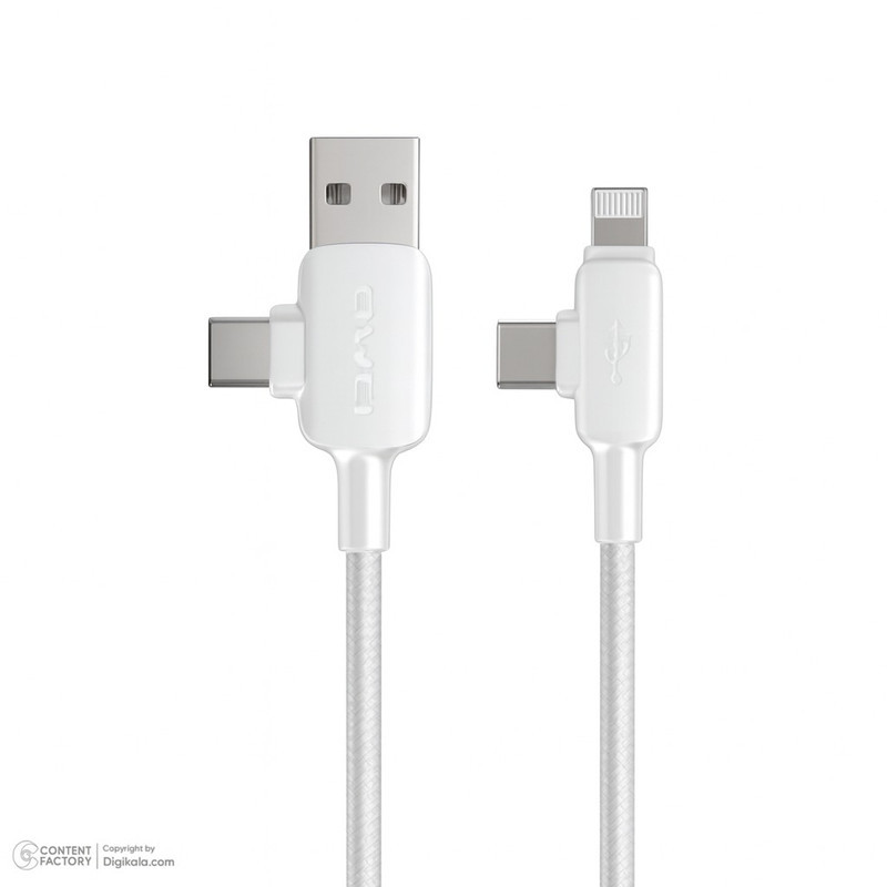 کابل تبدیل USB-C  USB به USB-C  لایتنینگ اوی مدل CL-184 طول 2 متر