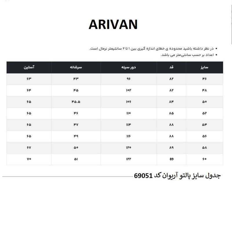 پالتو مردانه آریوان مدل 69051
