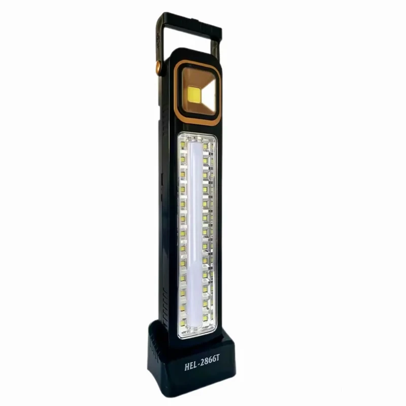 چراغ اضطراری و کمپینگ مدل HEL-2866T با نور مهتابی و آفتابی
