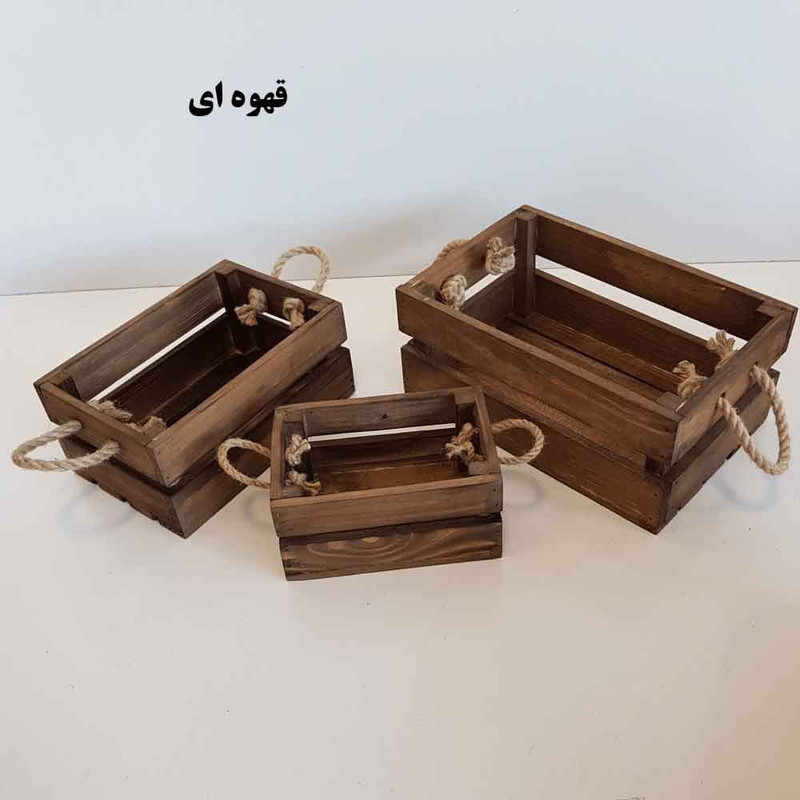 جعبه دکوری مدل دسته دار کد 75 مجموعه 3 عددی