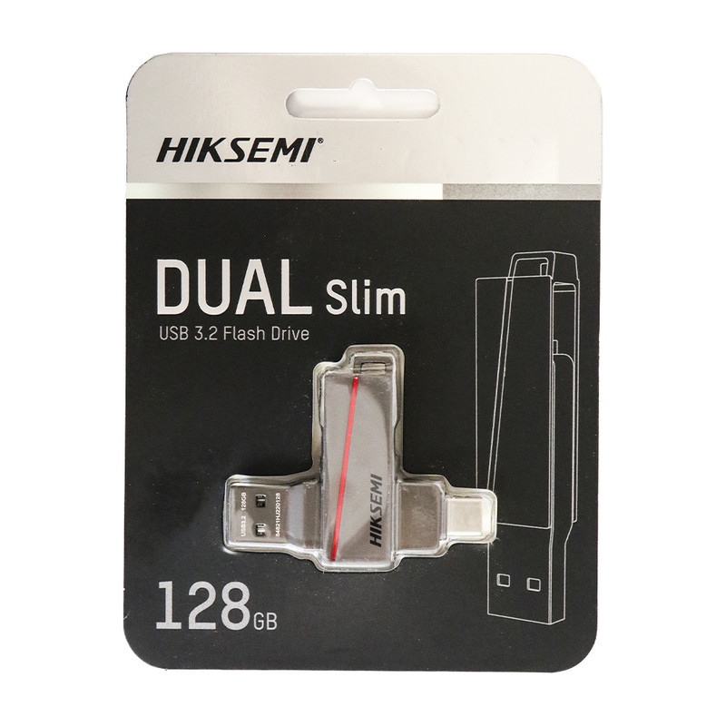 فلش مموری هایک سمی مدل DUAL SLIM E307C ظرفیت 128 گیگابایت با رابط USB 3.2