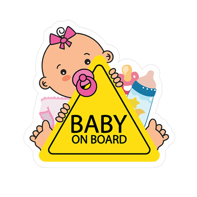 برچسب بدنه خودرو طرح BABY ON BOARD