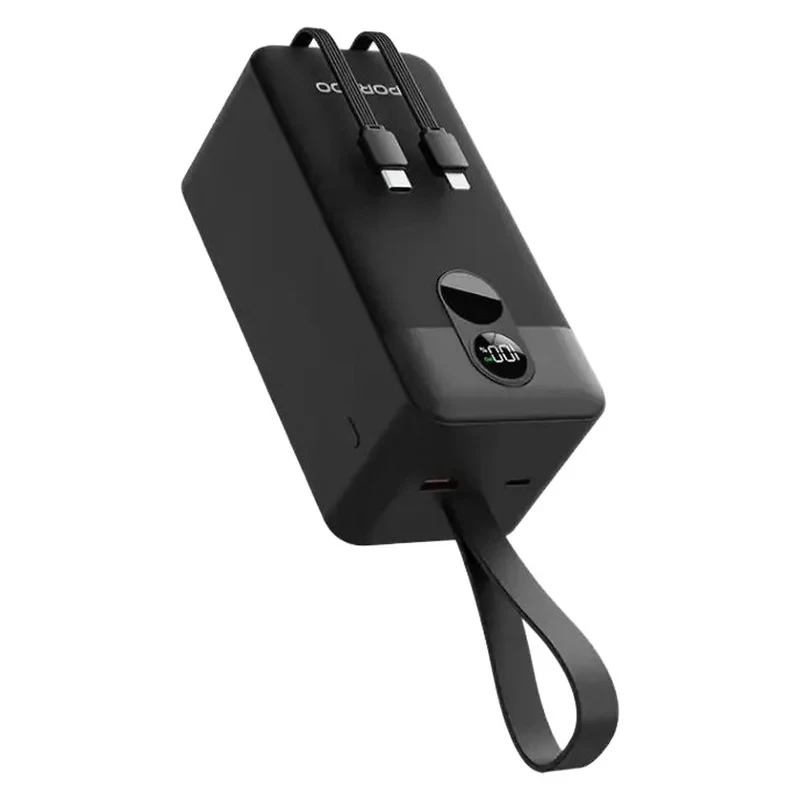 پاوربانک پرودو مدل Integrated Cables ظرفیت 50000 میلی آمپر بر ساعت