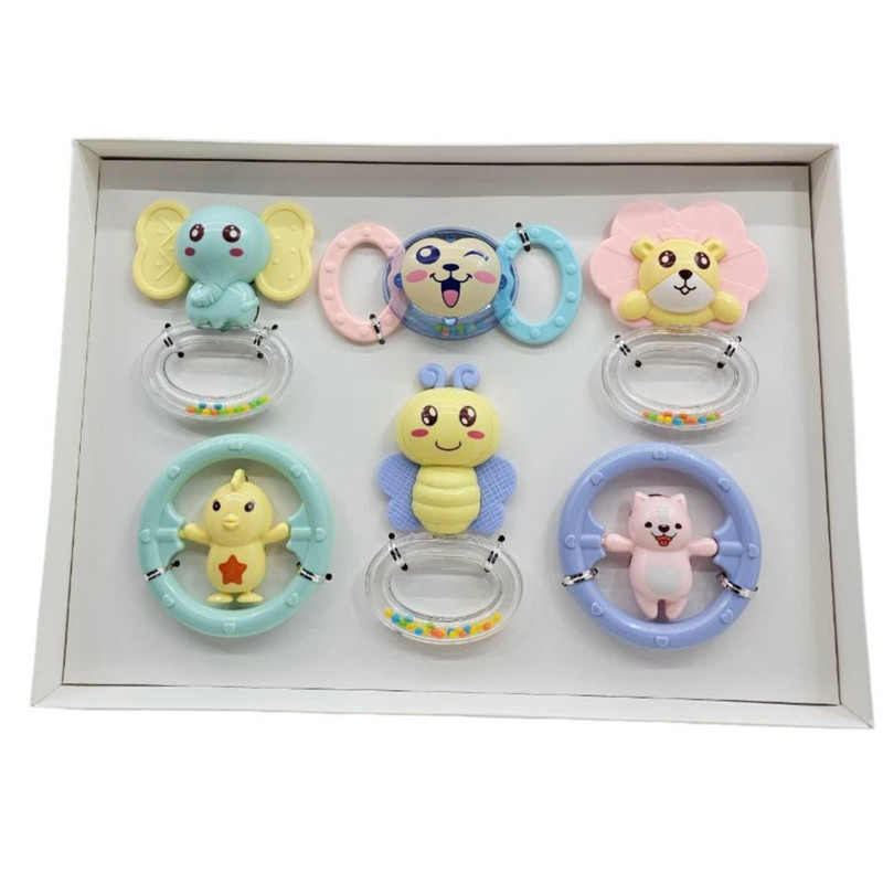 جغجغه ناب سل مدل هانگر مجموعه 6 عددی کد BABY RATTLES  HANGER HAPPY WORLD