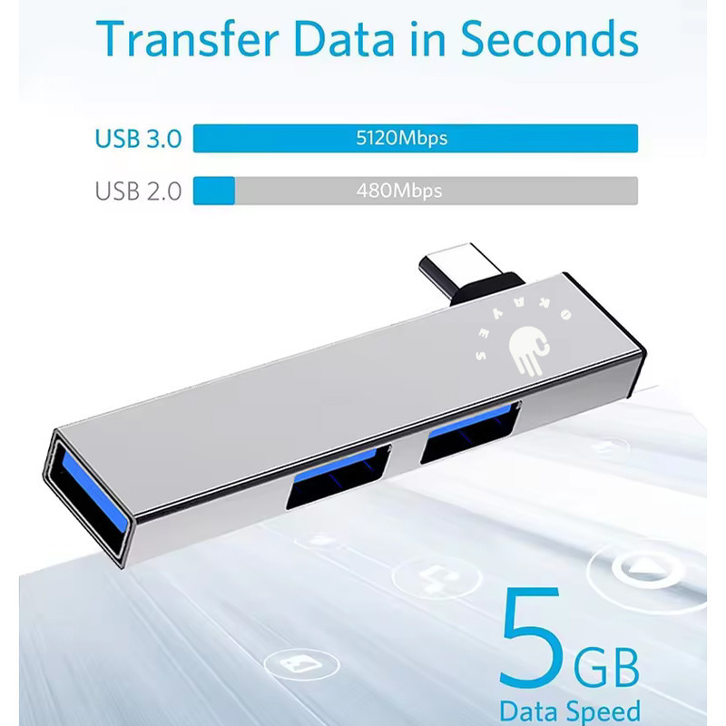 هاب 3 پورت USB 3.0 اکی یس مدل HUB300USB