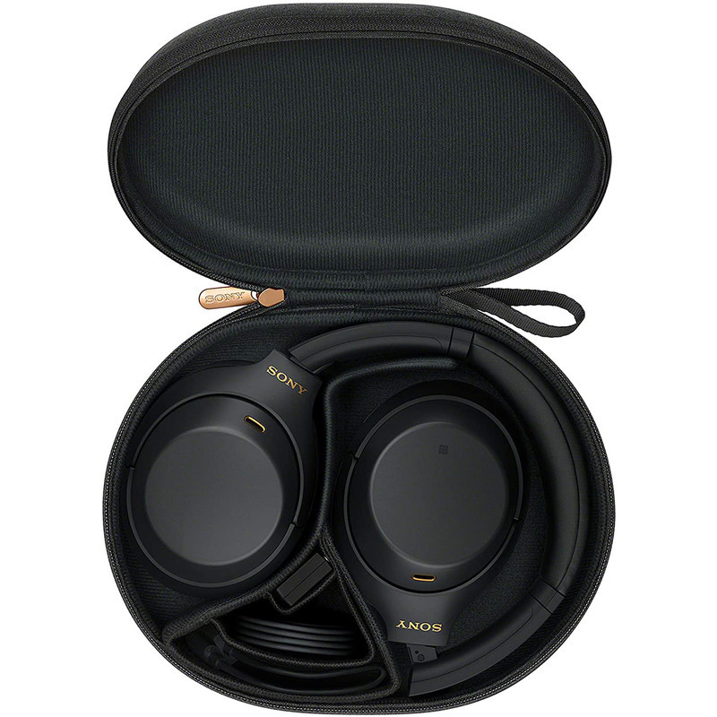 هدفون بلوتوثی سونی مدل WH-1000XM4 با نویز کنسلینگ فعال (ANC)، نویزکنسلینگ میکروفون (ENC)، درگاه شارژ USB Type-C، دارای میکروفون داخلی با کیفیت بالا، مقاوم در برابر رطوبت و عرق