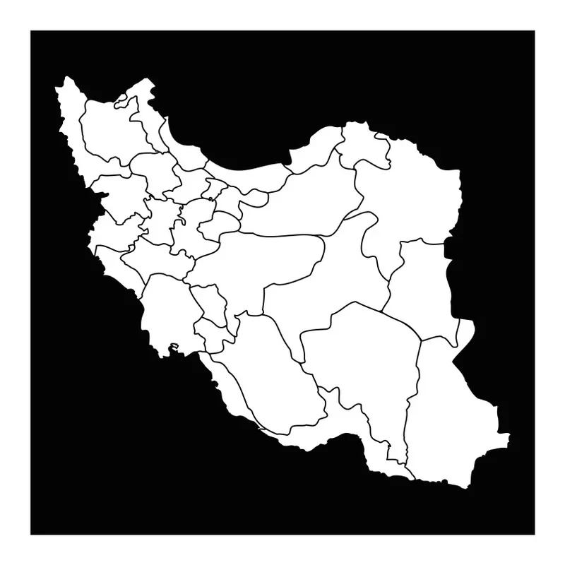 شابلون مدل نقشه ایران کد SP937