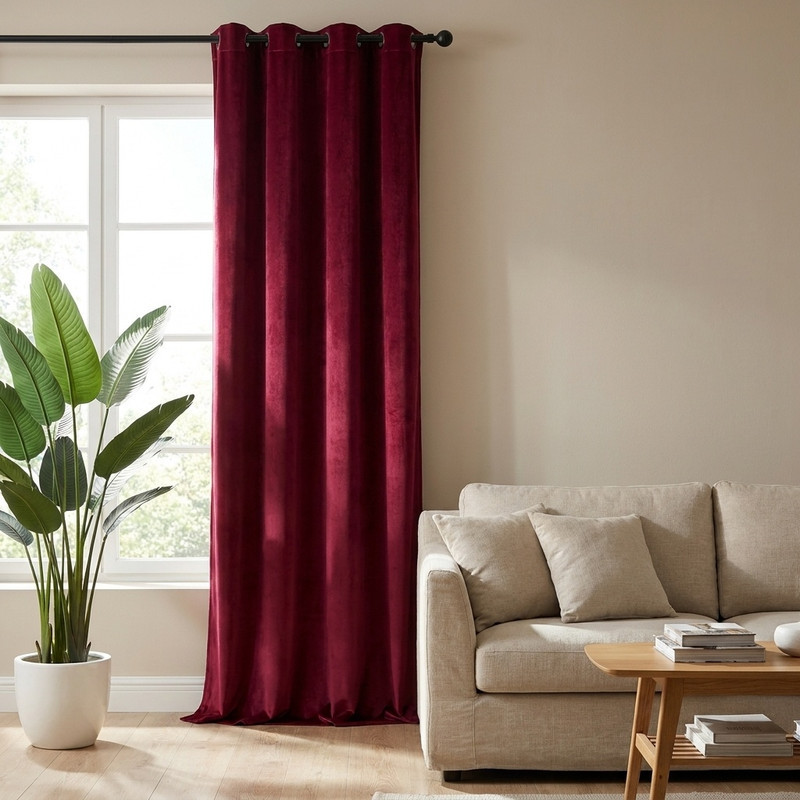 پرده پانچ مدل مخمل کالیفرنیا  سایز 280 × 140 سانتی‌متر