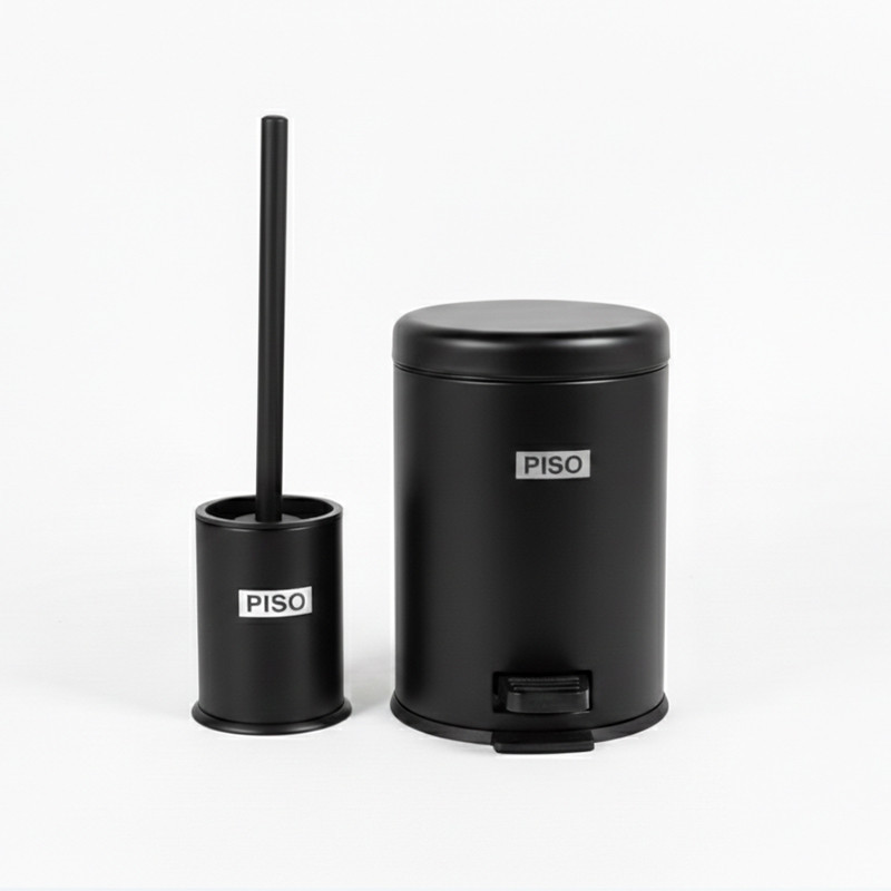 ست سطل زباله و فرچه پیسو مدل P-3-ltr گنجایش 3 لیتر