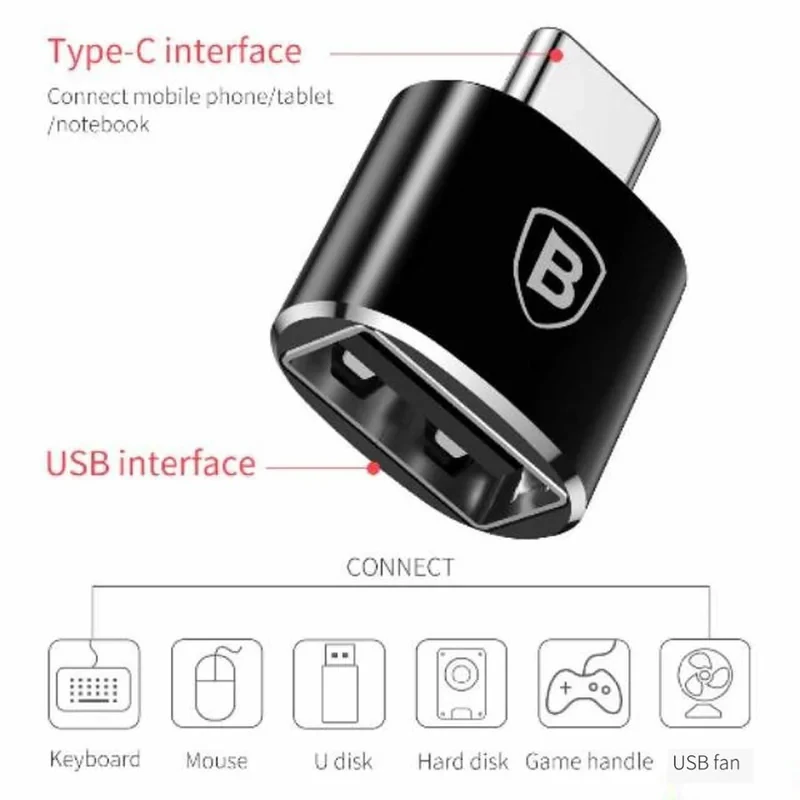 مبدل OTG USB-C باسئوس مدل CATOTG-01