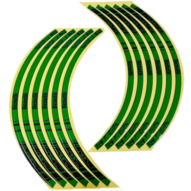 پد برچسب دور رینگ موتور سیکلت وارون مدل W-20-GREN مناسب برای بنلی بسته 12 عددی