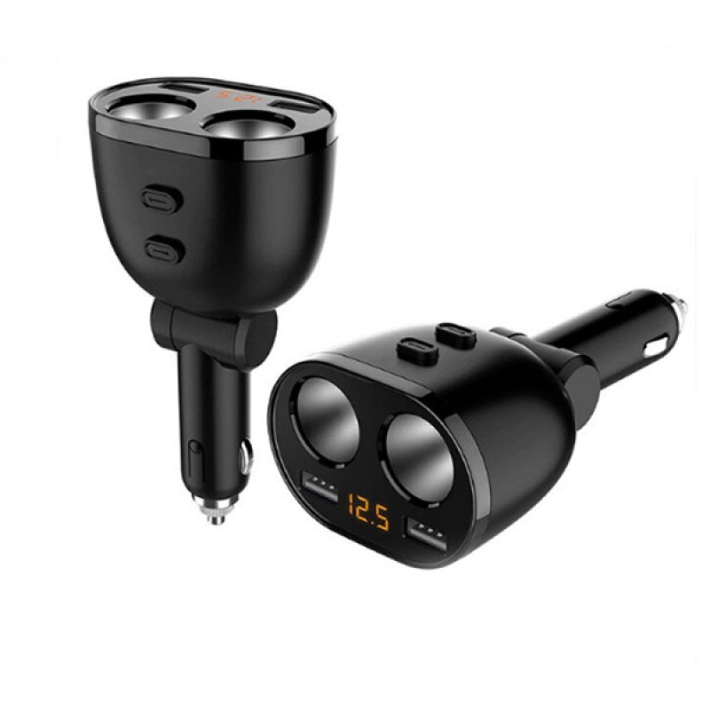 شارژر فندکی 80وات 4 پورت مدل EV-M2-CCY16-EU