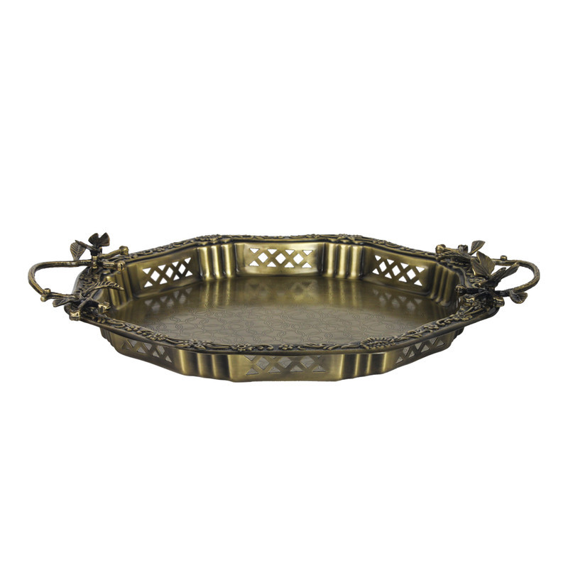 سینی دسته دار سالینو مدل پروانه  کد 6025 سایز 41x34 سانتی متر