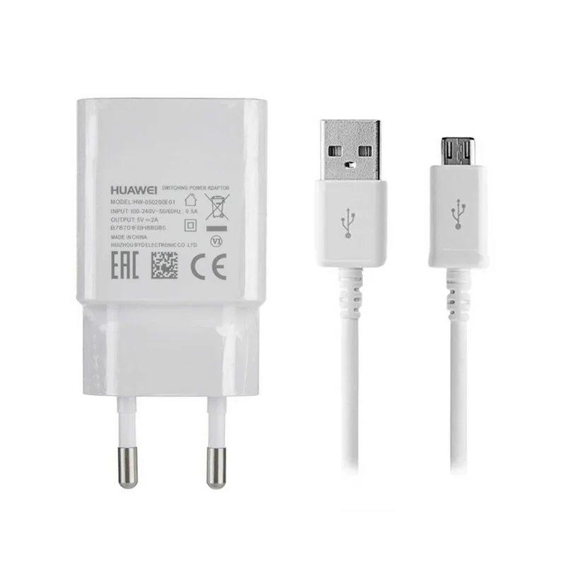 شارژر دیواری مدل HW-050200E01 همراه با کابل microUSB
