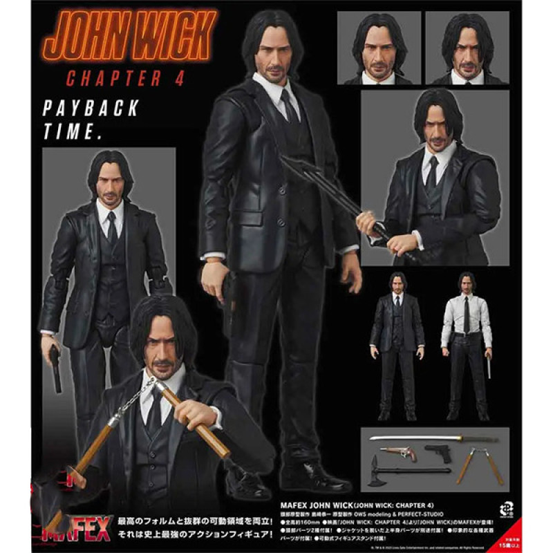 اکشن فیگور مافکس مدل جان ویک John Wick Chapter 4 ارتفاع 16 سانتی‌متر