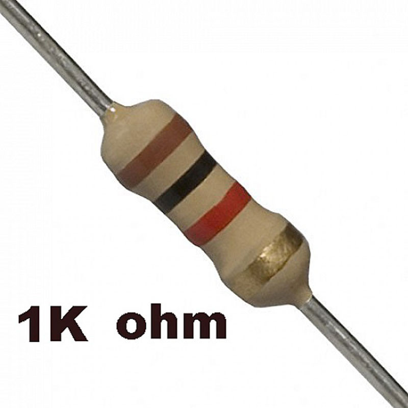 مقاومت 1 کیلو اهم 2 وات مدل  1K2w بسته 6 عددی