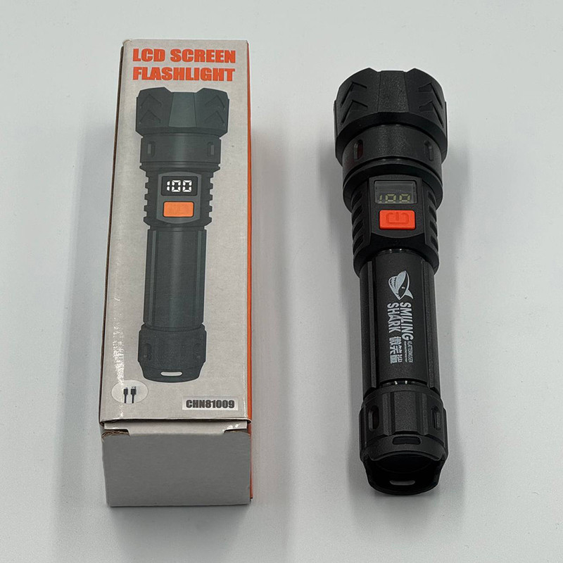 چراغ قوه دستی اسمایلینگ شارک مدل 5 حالته شارژی SD-5239A با نور مهتابی
