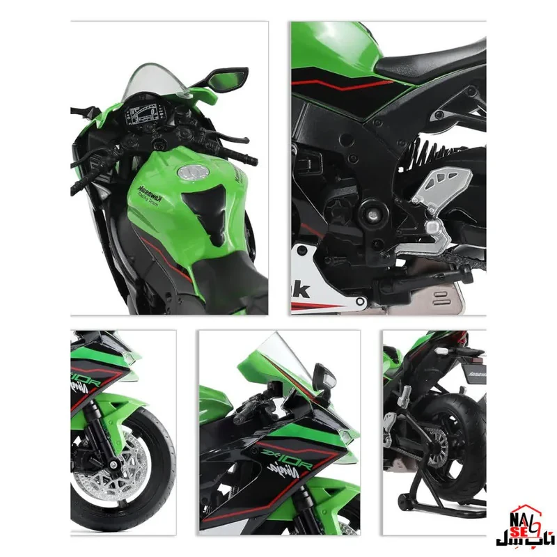 موتور بازی ولی مدل فنردار فرمان متحرک Kawasaki Ninja ZX10R به همراه جاسوئیچی