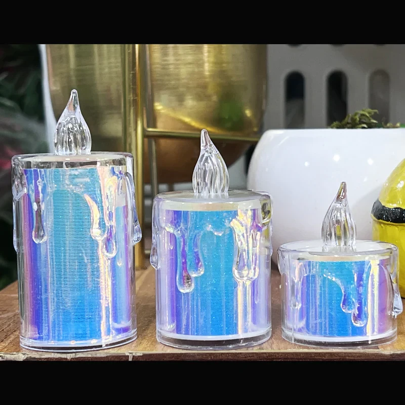 شمع ال ای دی مدل اکلیلی یونیکورن مجموعه 3 عددی
