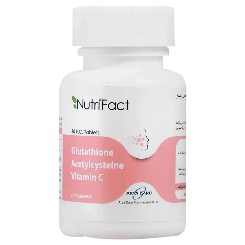 قرص گلوتاتیون و استیل سیستئین و ویتامین سی آریا دارو بسته 30 عددی