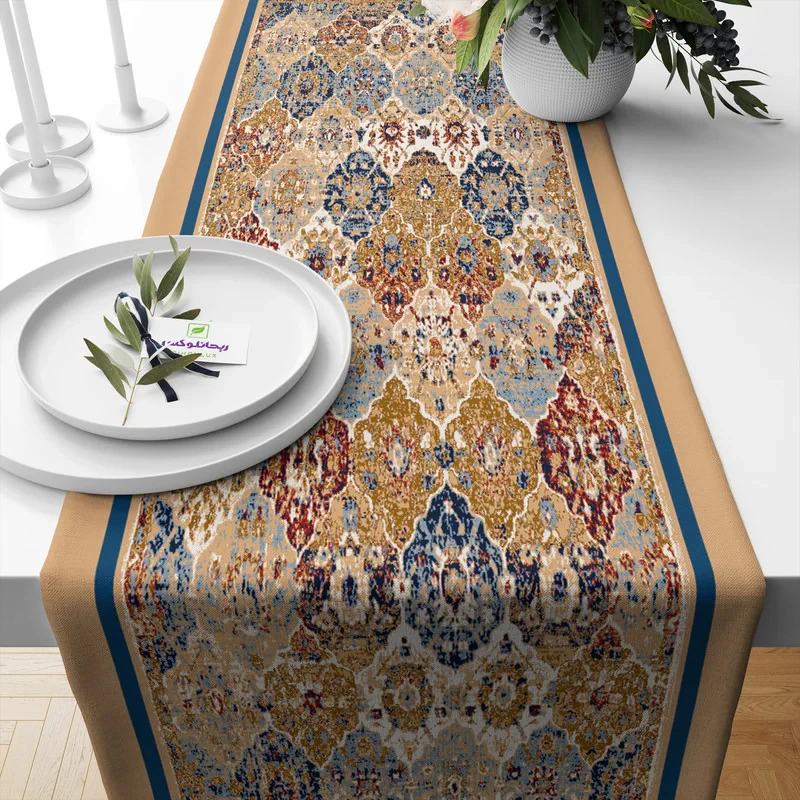 رانر ریحانلوکس مدل طرحدار کد RH121  سایز 143x43 سانتی‌متر