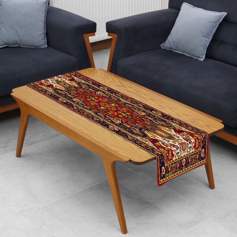 رانر ریحانلوکس مدل نقش سنتی کد RH119  سایز 143x43 سانتی‌متر