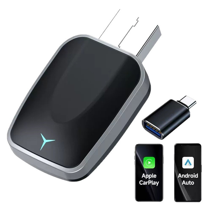 کارپلی و اندروید اتو مدل 2in1 به همراه مبدل USB به USB-C