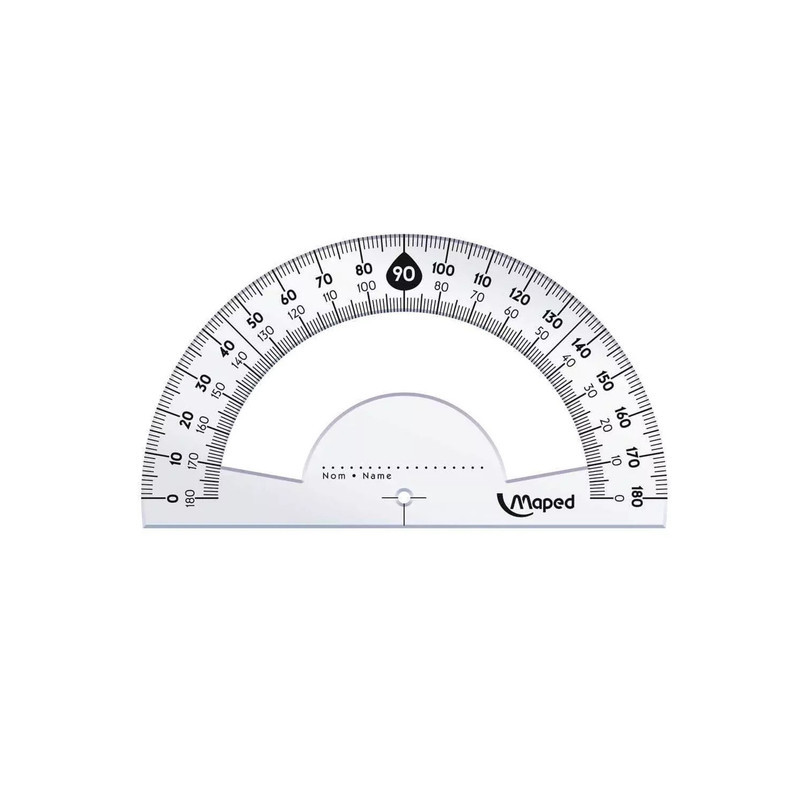 ست خط کش گونیا و نقاله مپد مدل کریستال کد 21cm بسته 4 عددی