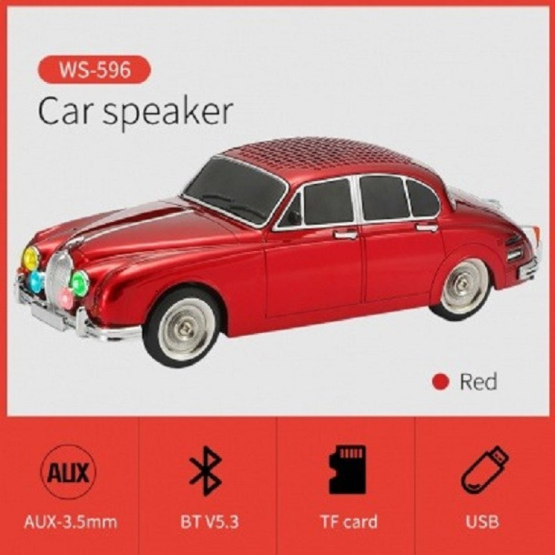 اسپیکر بلوتوثی قابل حمل وستر مدل WS-596 طرح ماشین کلاسیک