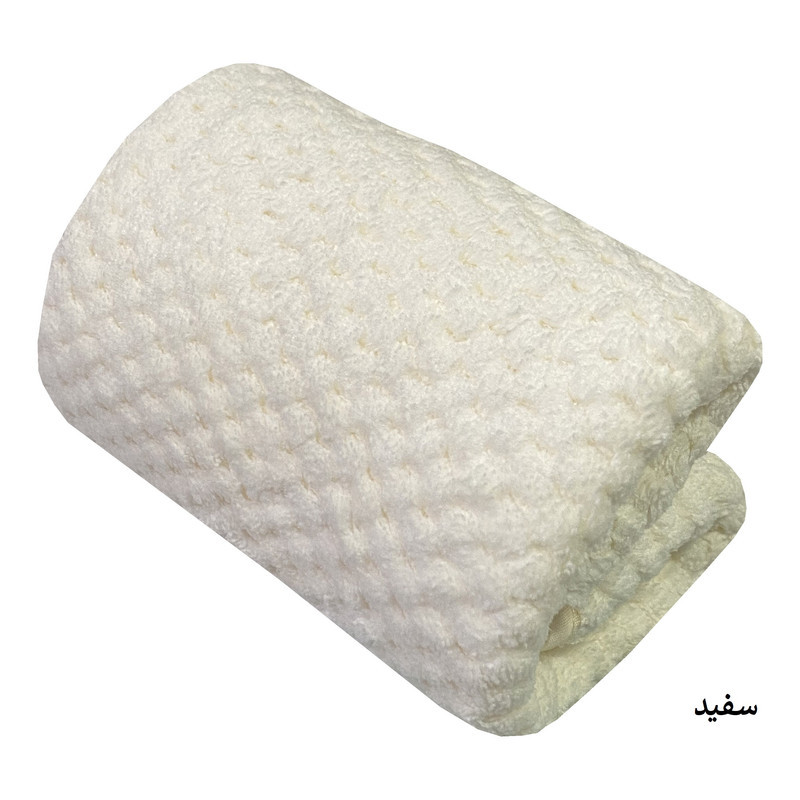 حوله دستی شایسته مدل نسترن سایز 35X75 سانتی متر