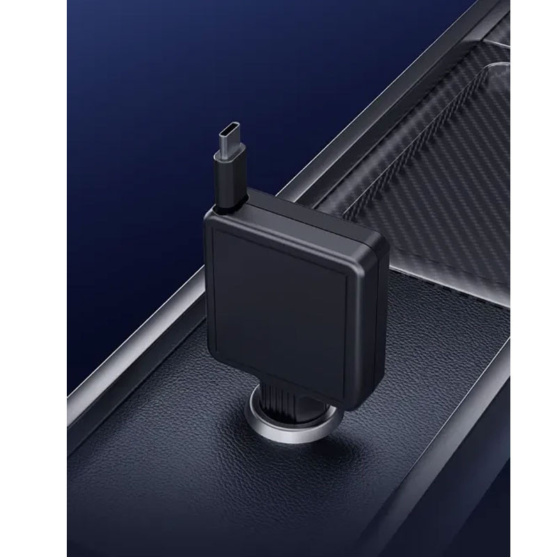 شارژر فندکی 45 وات گرین لاین مدل Retractable GL-CC22 به همراه کابل USB-C