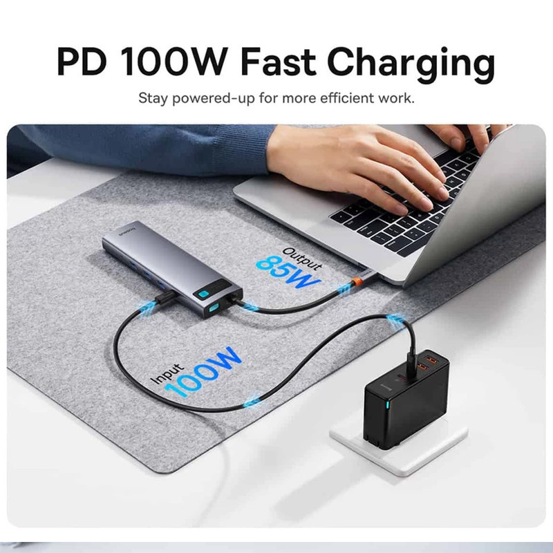 هاب 11 پورت USB-C بیسوس مدل BS-OH147