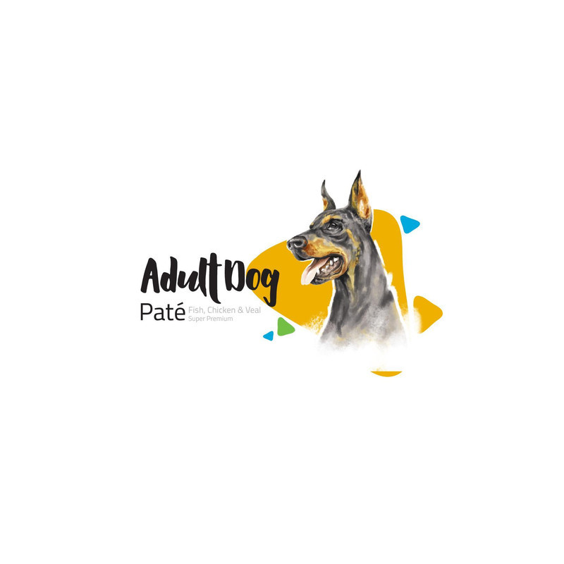 کنسرو غذایی سگ نژاد بزرگ فیفورا سوپر پریمیوم مدل Adult Dog Large Breed Chicken Pate طعم گوساله وزن 400 گرم
