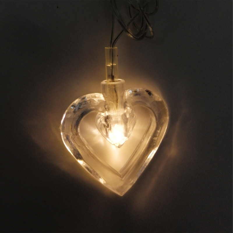 ریسه ال ای دی مدل قلب کریستالی کد 20Lamp طول 4.5 متر
