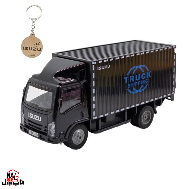 ماکت ماشین ناب سل مدل کامیونت فلزی ایسوزو یخچال دار چراغدار موزیکال Isuzu truck metal car with lights and music
