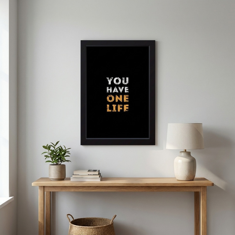 تابلو مدل دکوراتیو انگیزشی One life کد G11-01